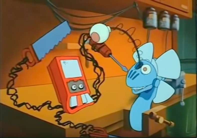 Scene from "It's a 'B' Movie" musical number in The Brave Little Toaster.